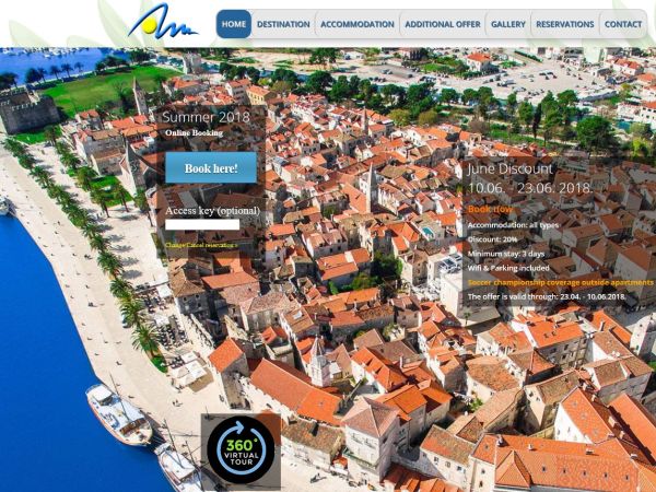 Izrada responzivne multijezične web stranice s booking skriptom za rezervacije za Apartmane Medena
